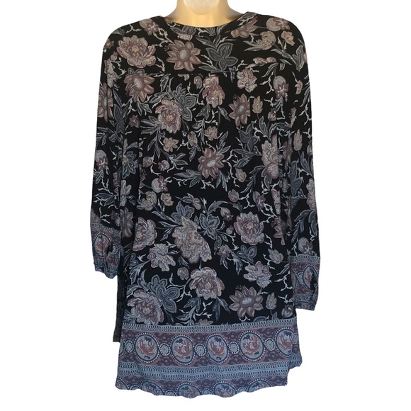 Lucky Brand Women’s Floral Print Boho Peasant Blouse Size 2x - Picture 5 of 11